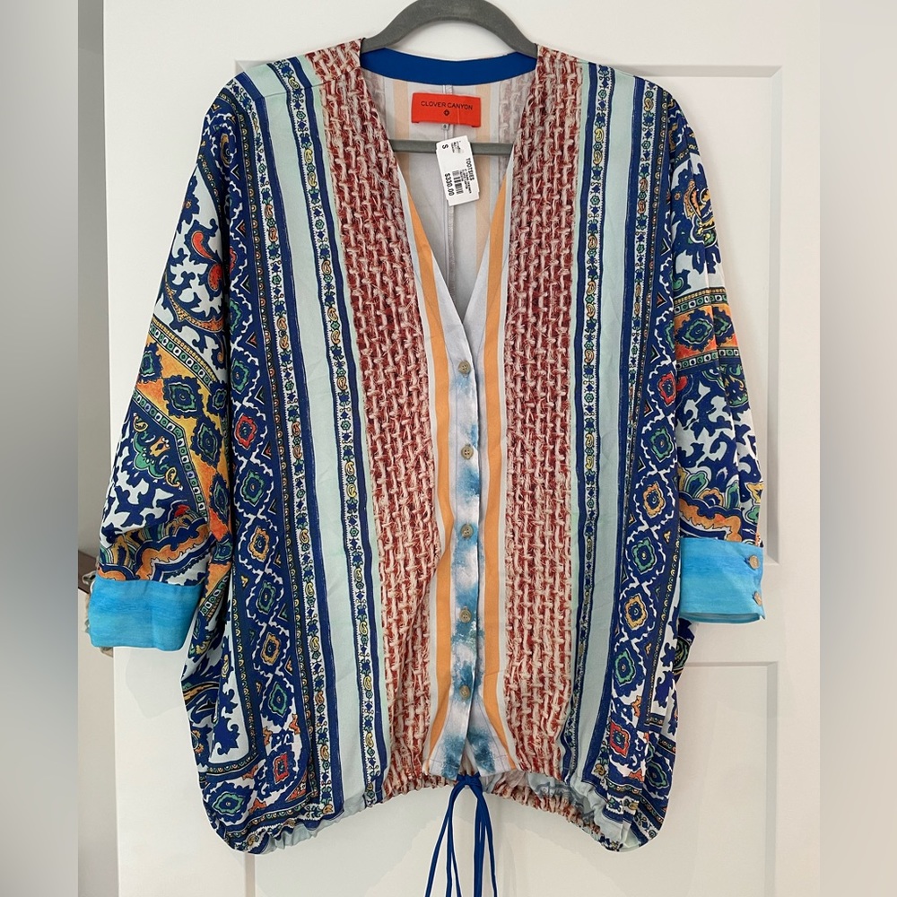 Clover Canyon Mediterranean drawstring blouse